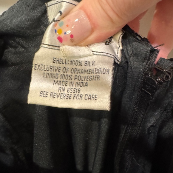 VTG Stenay Dress short sleeve Sheath 100% Silk Black Sequin Bead Lined 10 Med - Picture 6 of 7